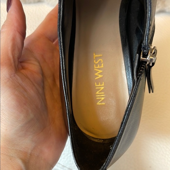 Nine West Black Peep Toe Ankle Boots - Picture 5 of 8